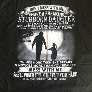 New V-Neck T-shirt for daddy of a December child